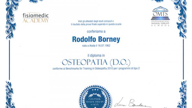 14 – Diploma di osteopatia